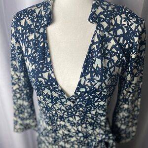 DVF classic wrap shirt dress.